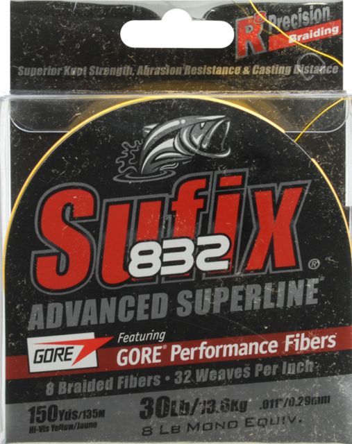 Sufix Sufix 832 Advanced Superline Yellow 150 yds. - 30lb. Test 079198