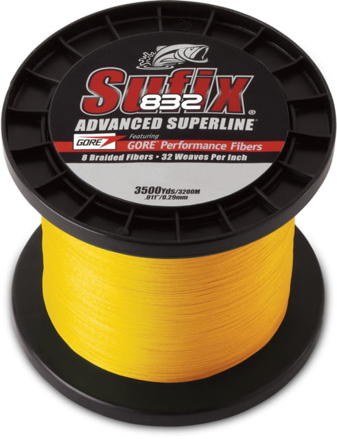 Sufix 832 Braid 10lb Line Hi-Vis Yellow 3500 Yds