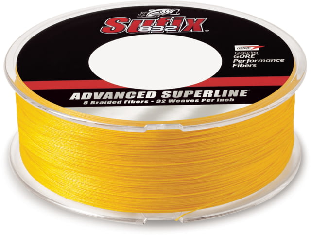 Sufix 832 Braid 20lb Line Hi-Vis Yellow 600 Yds
