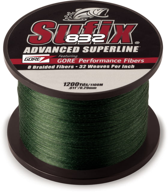 Sufix 832 Braid 20lb Line Low-Vis Green 1200 Yds