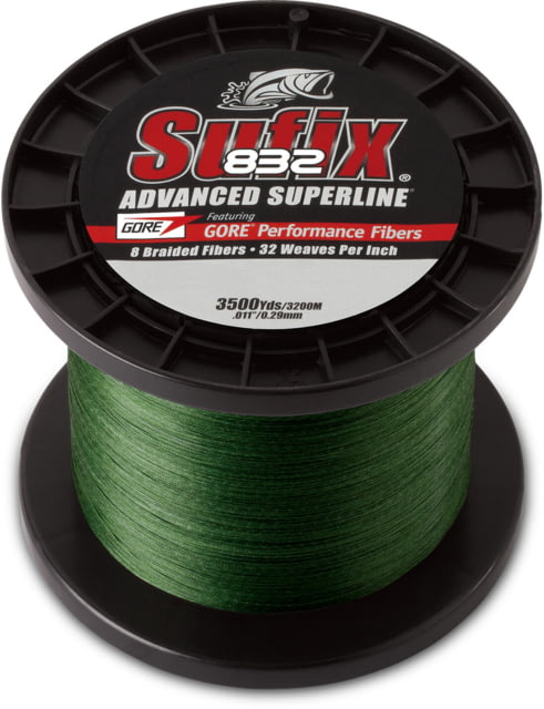 Sufix 832 Braid 20lb Line Low-Vis Green 3500 Yds