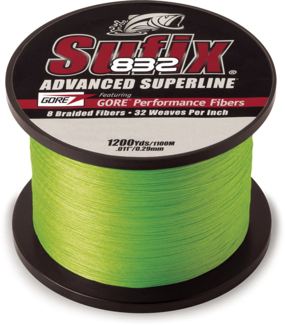 Sufix 832 Braid 20lb Line Neon Lime 1200 Yds