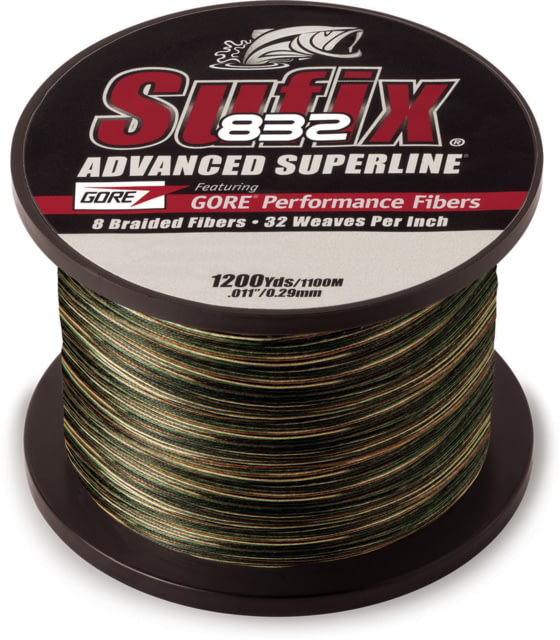 Sufix 832 Braid 65lb Line Camo 1200 Yds
