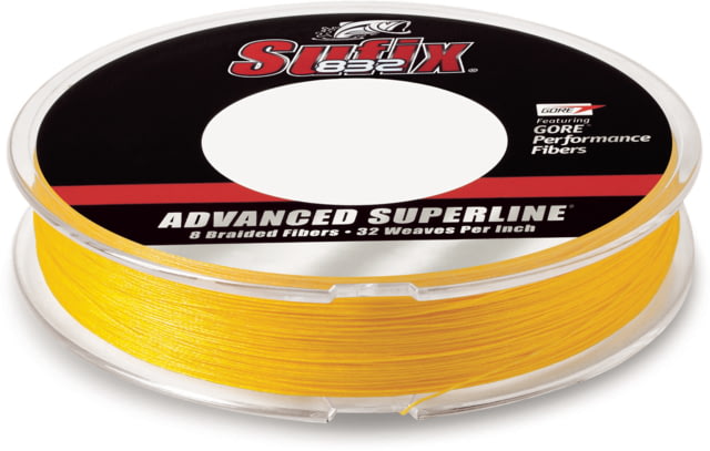 Sufix 832 Braid 65lb Line Hi-Vis Yellow 300 Yds