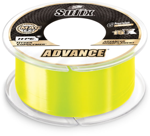 Sufix Sufix Advance Monofilament 4lb Line Neon Lime 1200 Yds