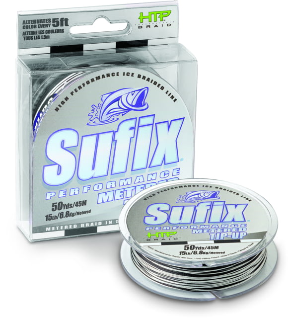 Sufix Sufix Metered Tip Up Braid Line 50lb Tip Up Braid