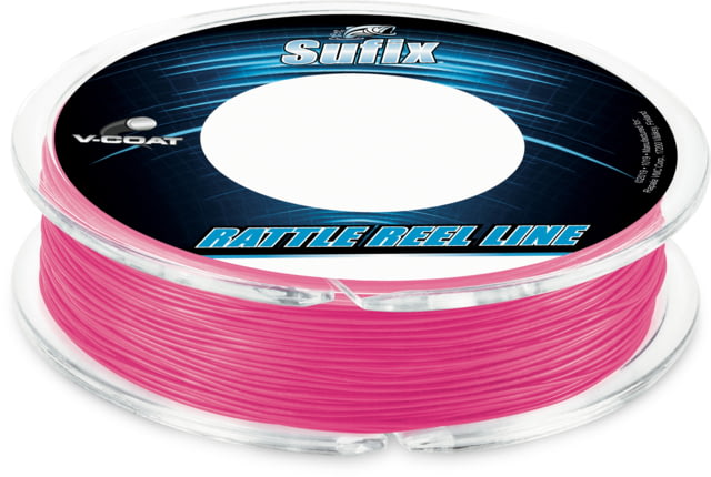 Sufix Rattle Reel V-Coat 30 lb 50 yd Hot Pink