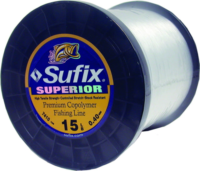 Sufix Superior Monofilament Line 15lb 7410yd Clear 2.2lb Spool