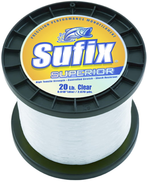 Sufix Sufix Superior Monofilament Line 20lb 2670yd Clear 1lb Spool