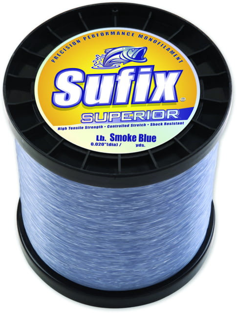 Sufix Sufix Superior Monofilament Line 20lb 2670yd Smoke Blue 1lb Spool