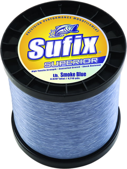 Sufix Superior Monofilament Line 30lb 3950yd Smoke Blue 2.2lb Spool