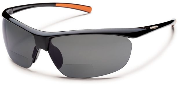 Suncloud Polarized Optics Zephyr +2.0 Sunglasses - Black Frame Gray Polarized Polycarbonate Lenses