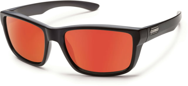 Suncloud Mayor Sunglasses-Matte Black-Polarized Red Mirror