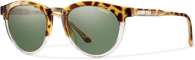 Smith Questa Sunglasses Amber Tortoise Frame Polarized Gray Green Lens