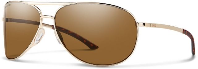 Smith Serpico 2 Sunglasses Gold Frame ChromaPop Polarized Brown Lens