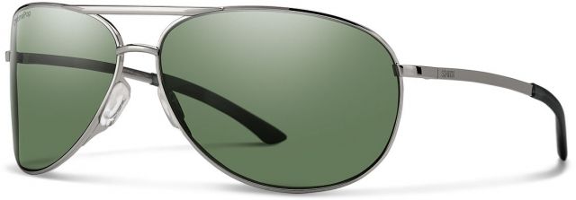 Smith Serpico 2 Sunglasses Gunmetal Frame ChromaPop Polarized Gray Green Lens
