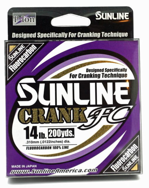 Sunline Crank FC 100percent Fluorocarbon Line 14lb 600yd Clear P-Ion Technology