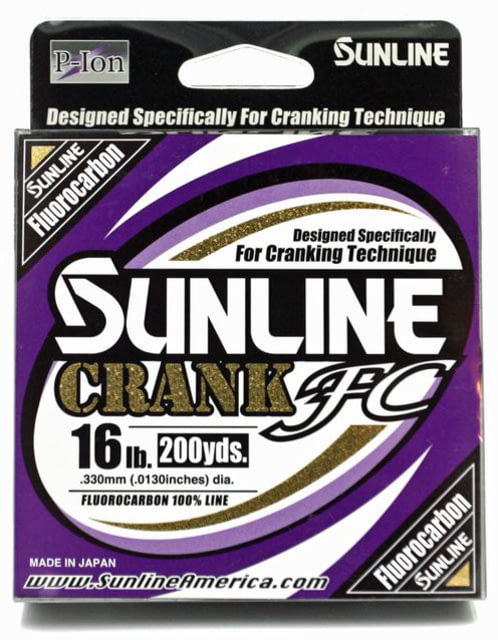 Sunline Crank FC 100percent Fluorocarbon Line 16lb 600yd Clear P-Ion Technology