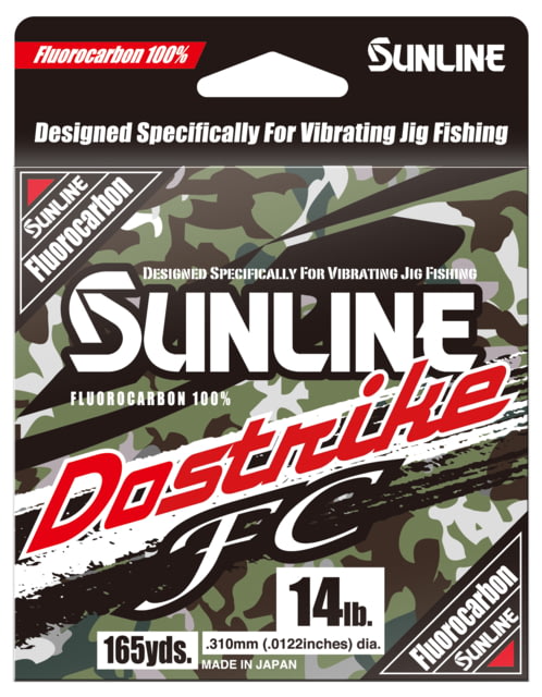 Sunline Dostrike FC 14lb 165yd metered smoak/dark green 100percent Flurocarbon