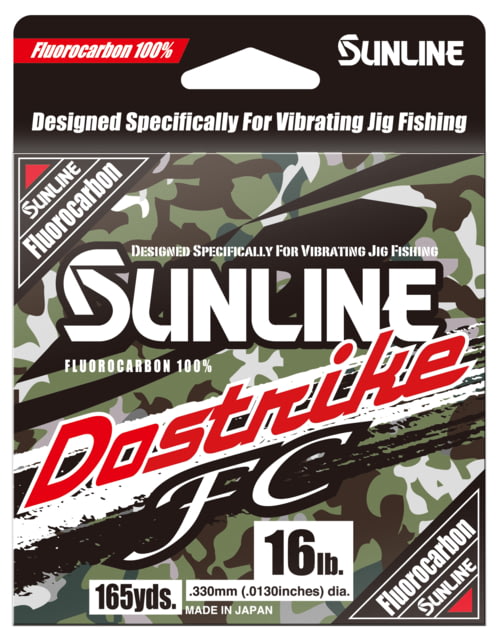 Sunline Dostrike FC 16lb 165yd metered smoak/dark green 100percent Flurocarbon