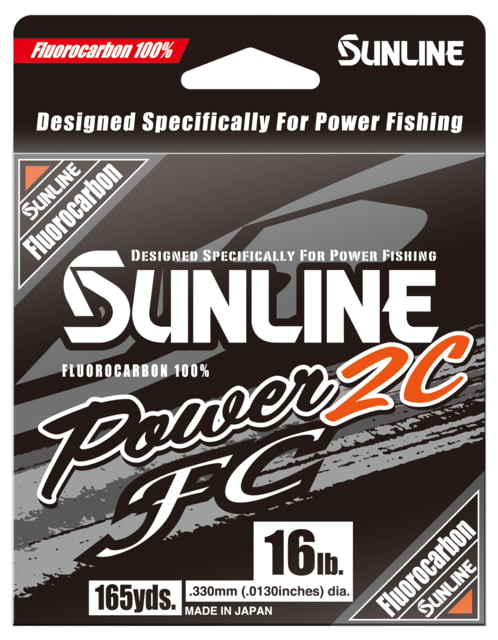 Sunline Power 2C FC 16lb 165yd metered Orange/clear 100percent Flurocarbon