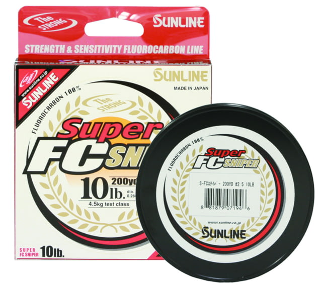 Sunline Super FC Sniper Fluorocarbon Line 10lb 200yd Natural Clear