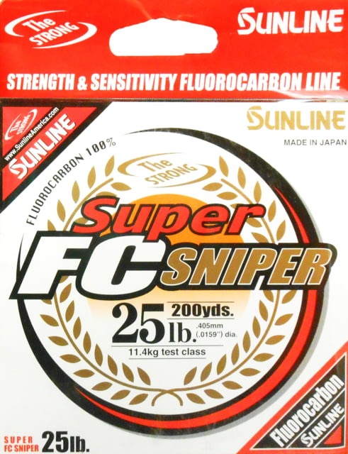 Sunline Super FC Sniper Fluorocarbon Line 25lb 200yd Natural Clear