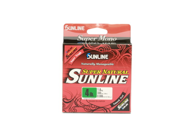 Sunline Super Natural Monofilament Line 10lb 330yd Jungle Green Spool