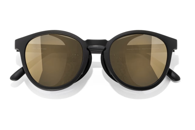 Sunski Tera Sunglasses Black Frame Gold Lens