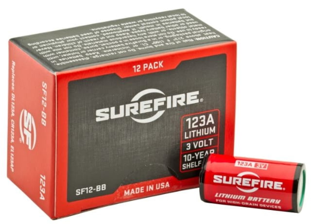 SureFire 123A 3 Volt Lithium Battery Box 12 Batteries NSN 6135-01-351-1131