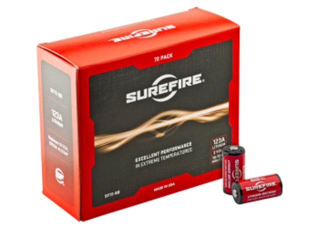 SureFire 123A 3 Volt Lithium Battery Box 72 Batteries