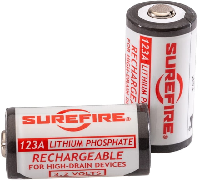 SureFire 123A Lithium Iron Phosphate Rechargeable 2 Batteries