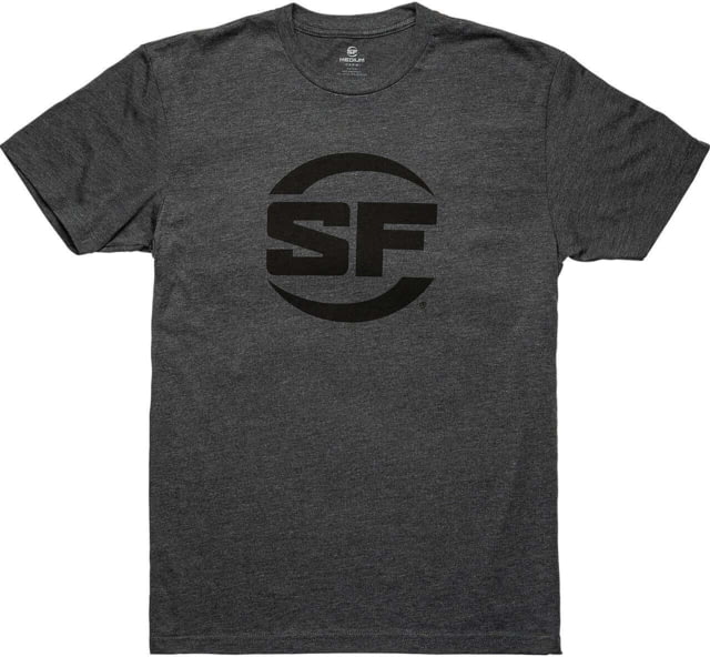 SureFire SF Button Logo T-Shirt - Men's 60percent Cotton/40percent Polyester Gray Medium