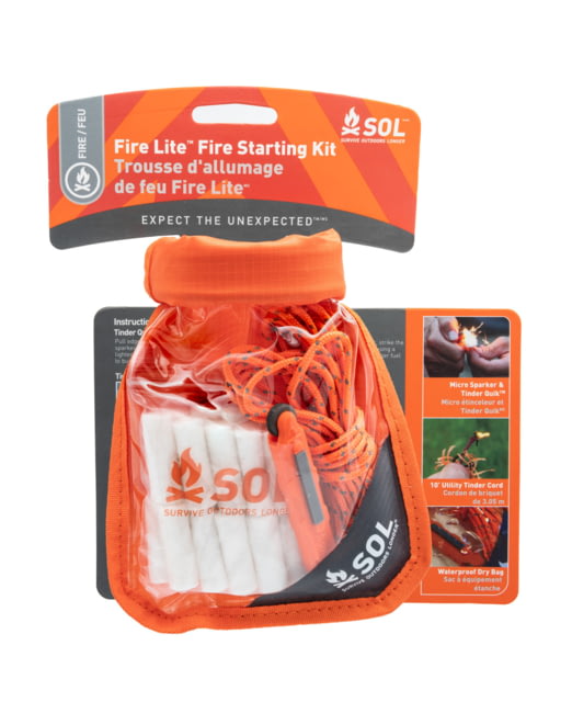 Survive Outdoors Longer Fire Lite Kit in Dry Bag Orange