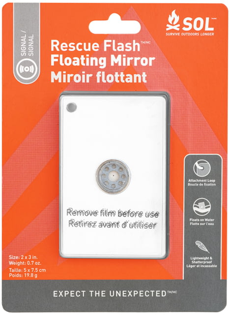 Survive Outdoors Longer Rescue Flash Floating Mirror White