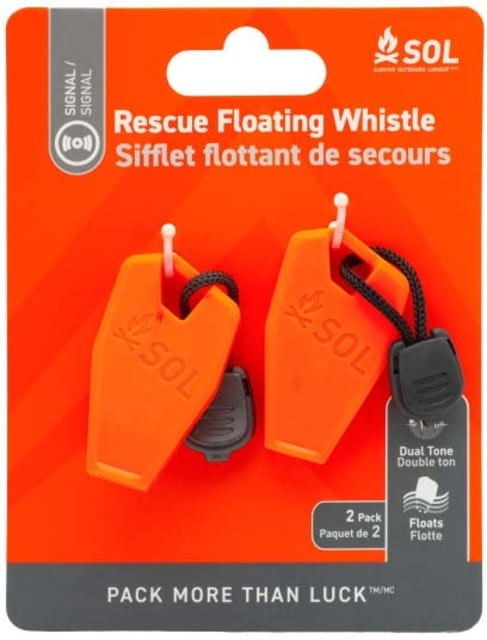 Survive Outdoors Longer Squall Whistle 2-Pack Orange