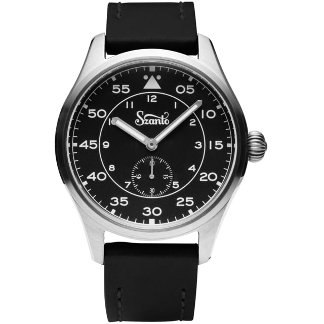 Szanto Heritage Aviator Watches Black Dial Black Strap Steel One Size SZ