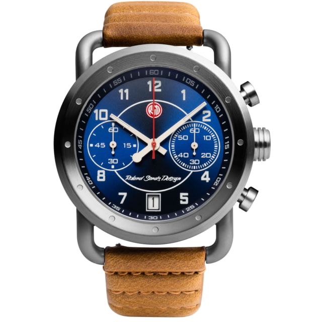 Szanto Icon Roland Sands Chrono Watches Blue Dial Tan Strap GRAY One Size IC RS