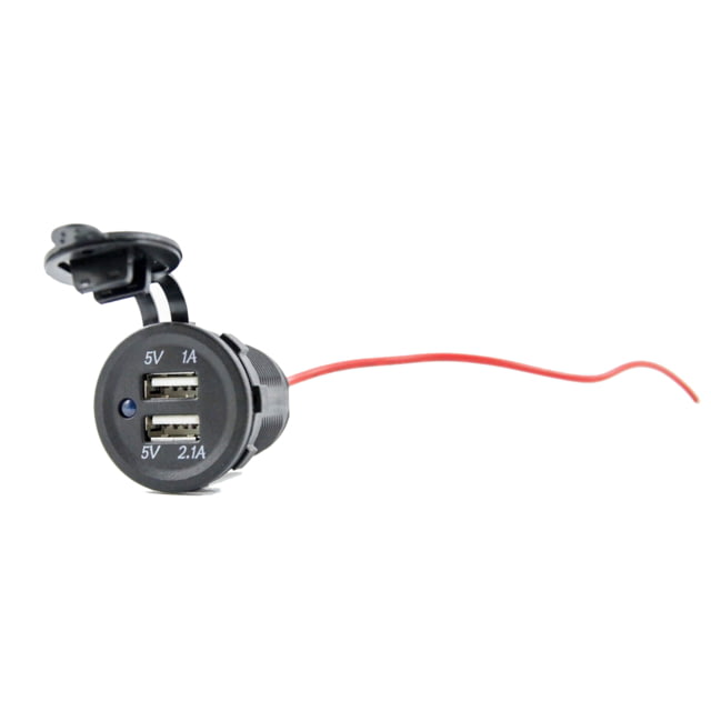 T-H Marine Dual USB Outlet With LED Blue