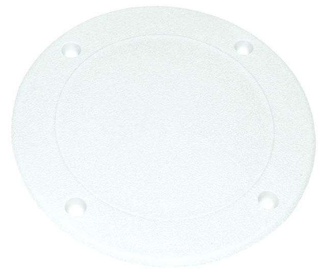 T-H Marine Screw Down Deck Plate - Fish 5-5/8in White