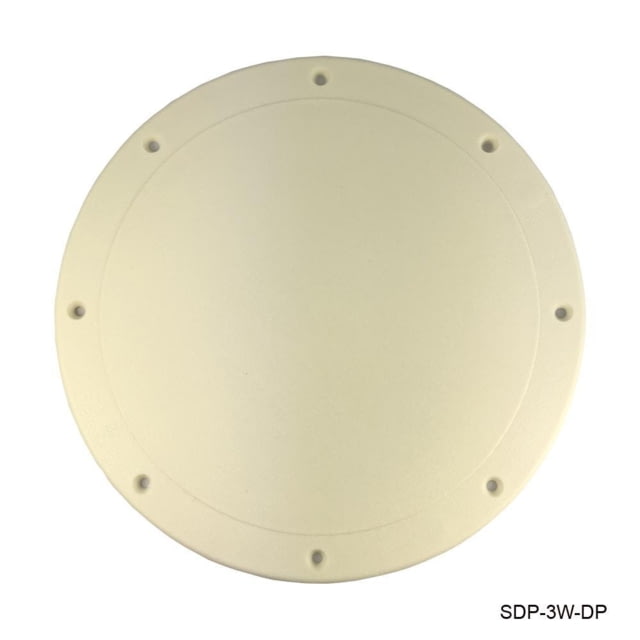 T-H Marine Screw Down Deck Plate Off White 8in