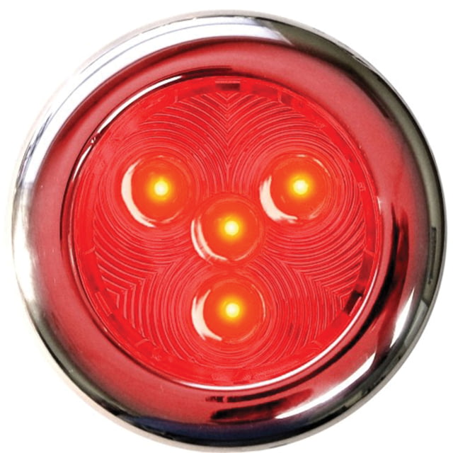 T-H Marine Stainless LED Puck Light 3in Red