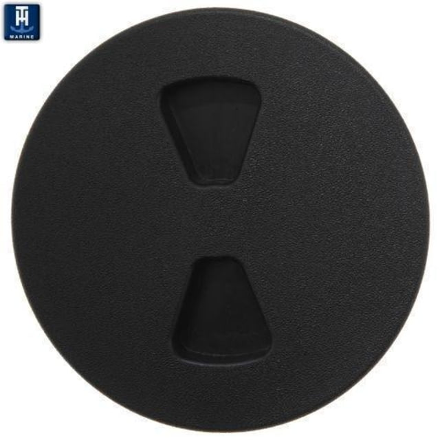 T-H Marine Sure-Seal Screw Out Deck Plate 4in Black