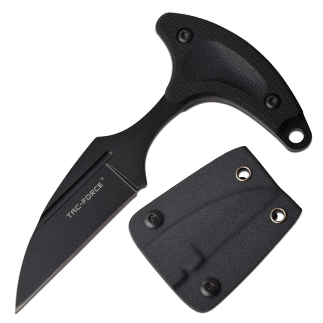 TAC Force Wharncliffe Fixed Blade Knife 2.75 in 3Cr13 Stainless Steel Stainless Steel Black