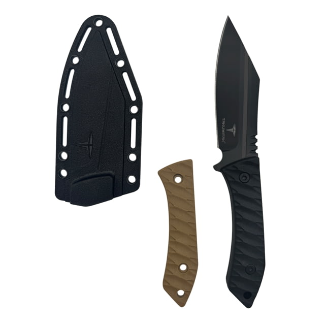 Takumitak Asym Fixed Blade Knife 4.45 in Blade 3cr13 Black