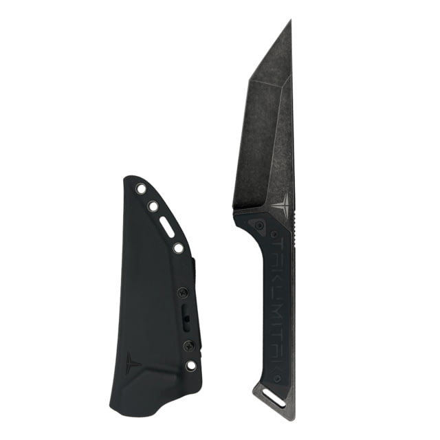 Takumitak Charge Fixed Blade Knife 5.25in D2 Tanto G10 Handle Black Stonewash