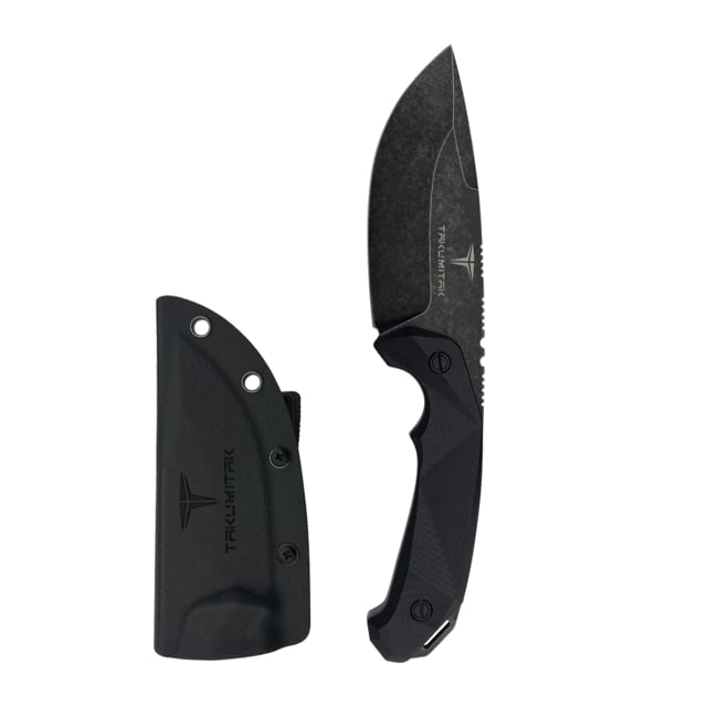 Takumitak Companion Fixed Blade Knife 4in D2 Drop Point G10 Handle Black Stonewash