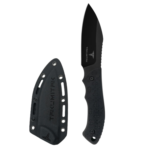 Takumitak Day 500 Fixed Blade Knife 4.5in D2 Sheepsfoot G10 Handle Black
