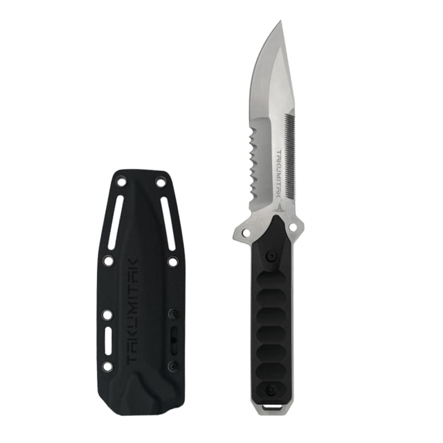 Takumitak Escort Fixed Blade Knife 5.5in D2 Drop Point G10 Handle Silver