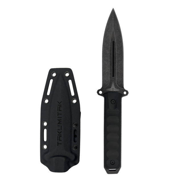 Takumitak Hitter Fixed Blade Knife 5.5in D2 Spear Point G10 Handle Black Stonewash